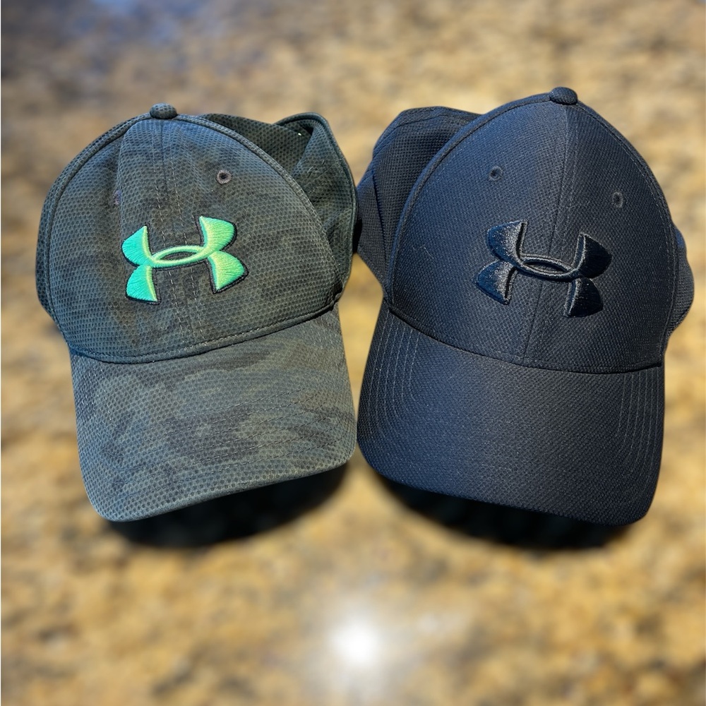 Under Armour Green and Black Caps